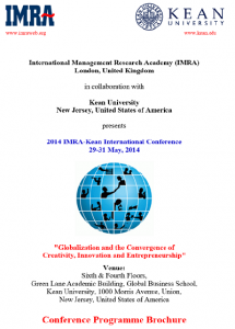 Conference Programme Brochure IMRA Kean International Conference